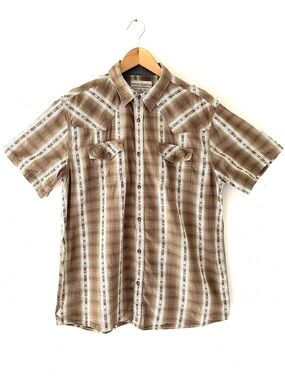 Cody James Men's Western Shirt Short Sleeve Plaid L
